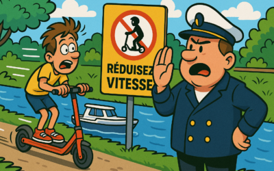 Projet de sensibilisation à la vitesse sur le halage