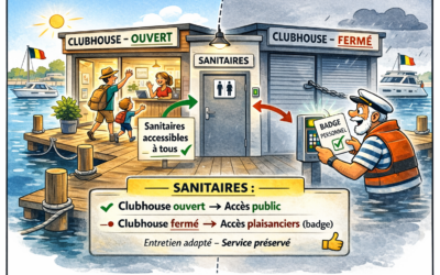 Sanitaires du port – Fonctionnement en période de fermeture