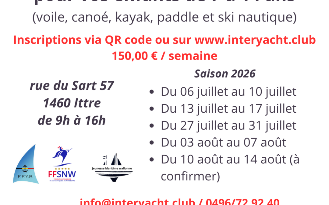 Stages nautiques 2026 : apprendre, pratiquer… et décrocher un peu
