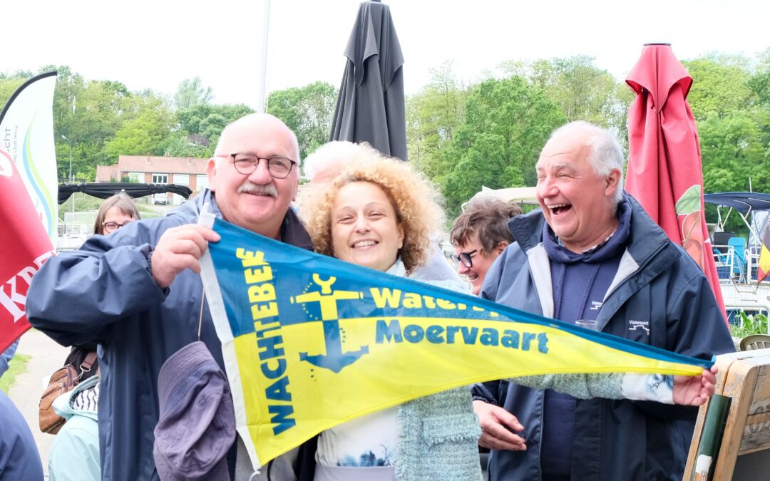 Accueil du Watersport Moervaart Team au port d’Ittre