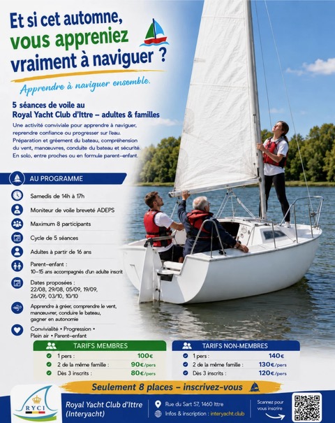 Cours de voile – Rentrée 2026 à Interyacht